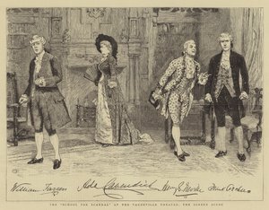 La scuola dello scandalo al Vaudeville Theatre, la scena dello schermo da Charles Green